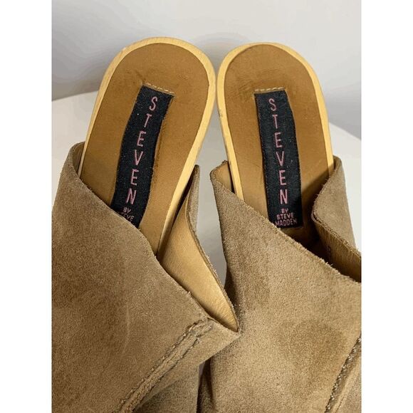Steven by Steve Madden Barc Leather Suede Clogs - Picture 6 of 9